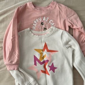 Two toddler crew neck sweaters